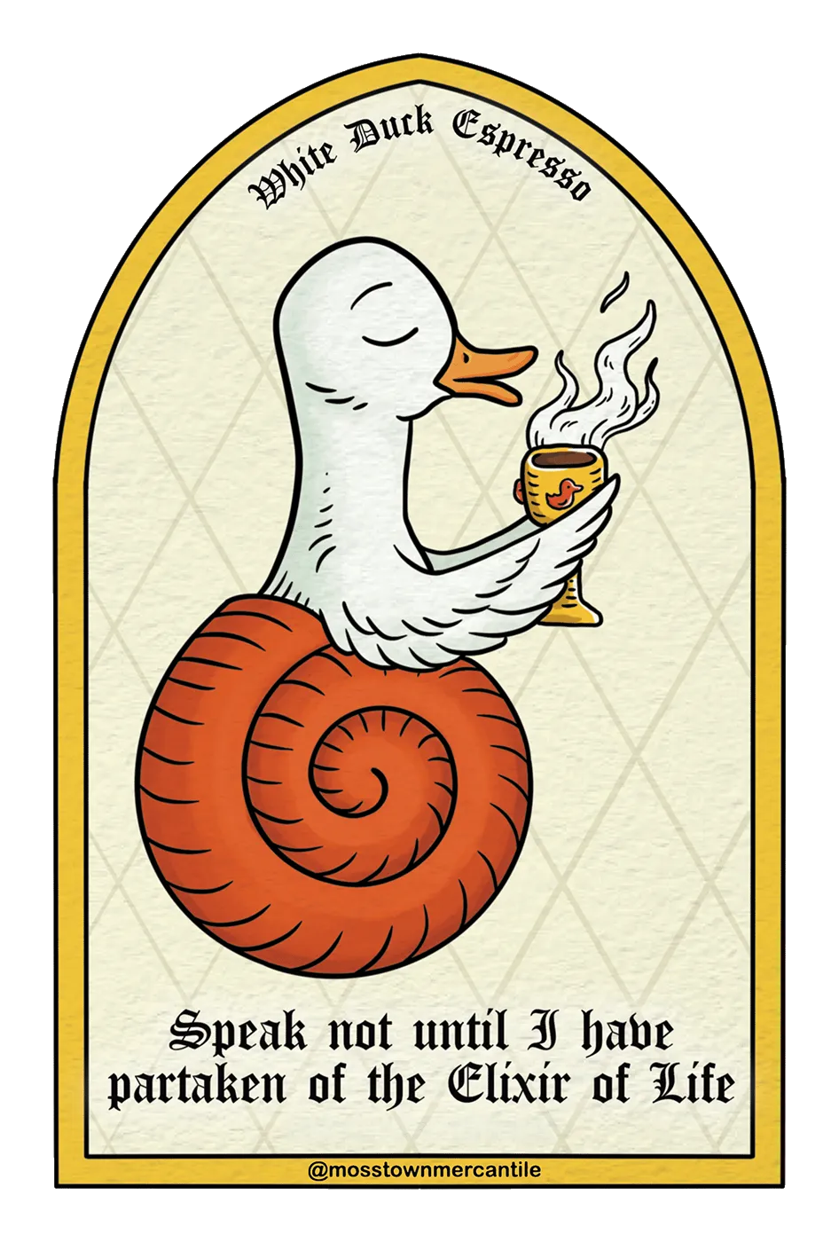 September White Duck Espresso sticker