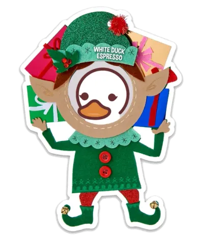 December 2021 sticker by White Duck Espresso