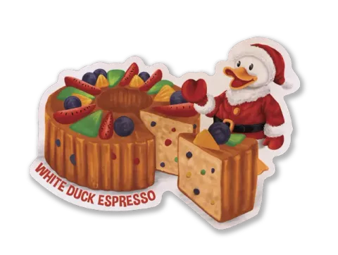 December 2025 sticker by White Duck Espresso